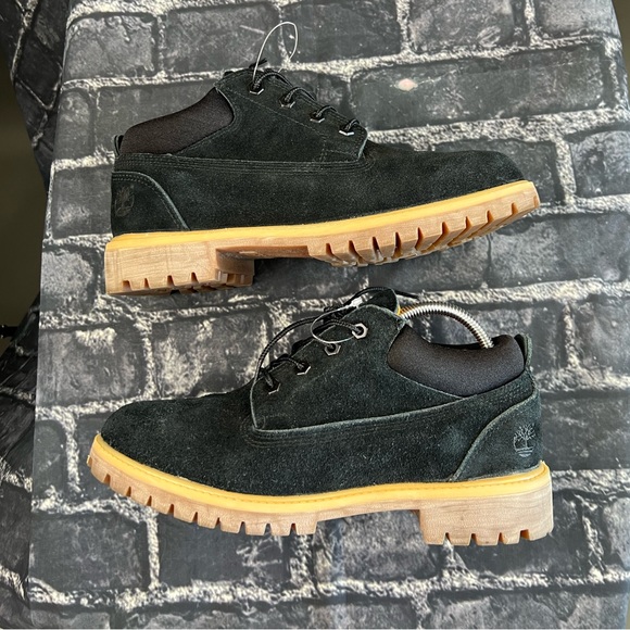 SOLD ARCHIVE - Waterproof Black Suede Leather Boots Timberland Designer Gorpcore - Picture 2 of 14